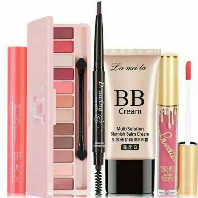 PAKET SET MAKE UP LA MEI LA KOREA MAKE UP