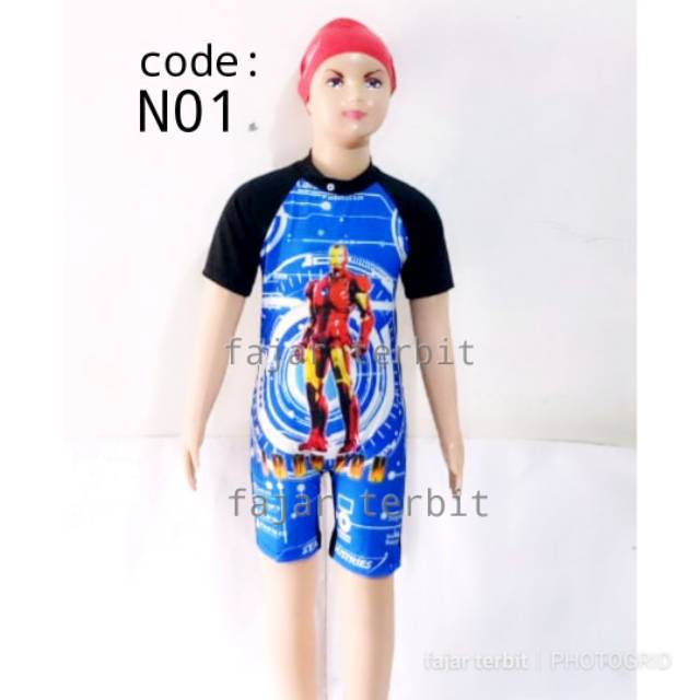 4 7 th Baju  renang  anak  pria  karakter SPIDERMAN TOBOTX 