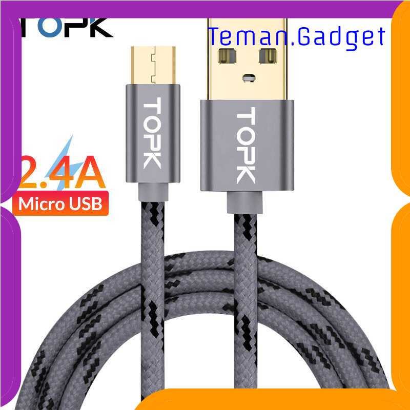 TG-A1 TOPK Kabel Charger Micro USB Braided 1 Meter 2.4A - AN09