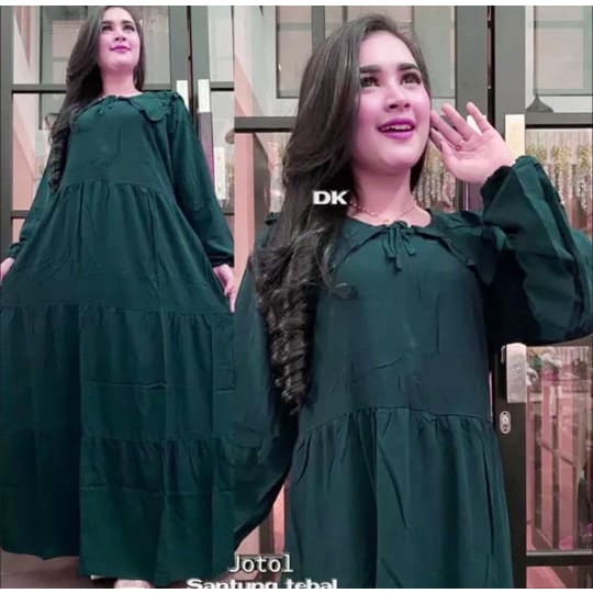 Gamis midi dress midi dress kerah midi termurah