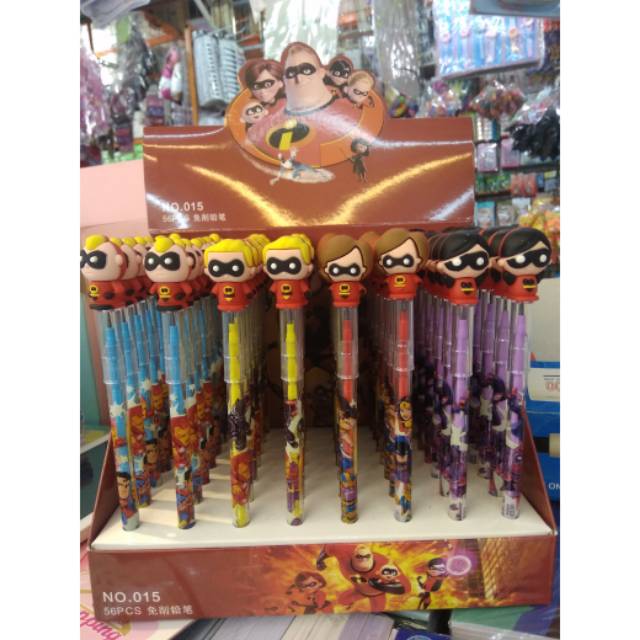

Pensil sambung karakter incredibles perlusin
