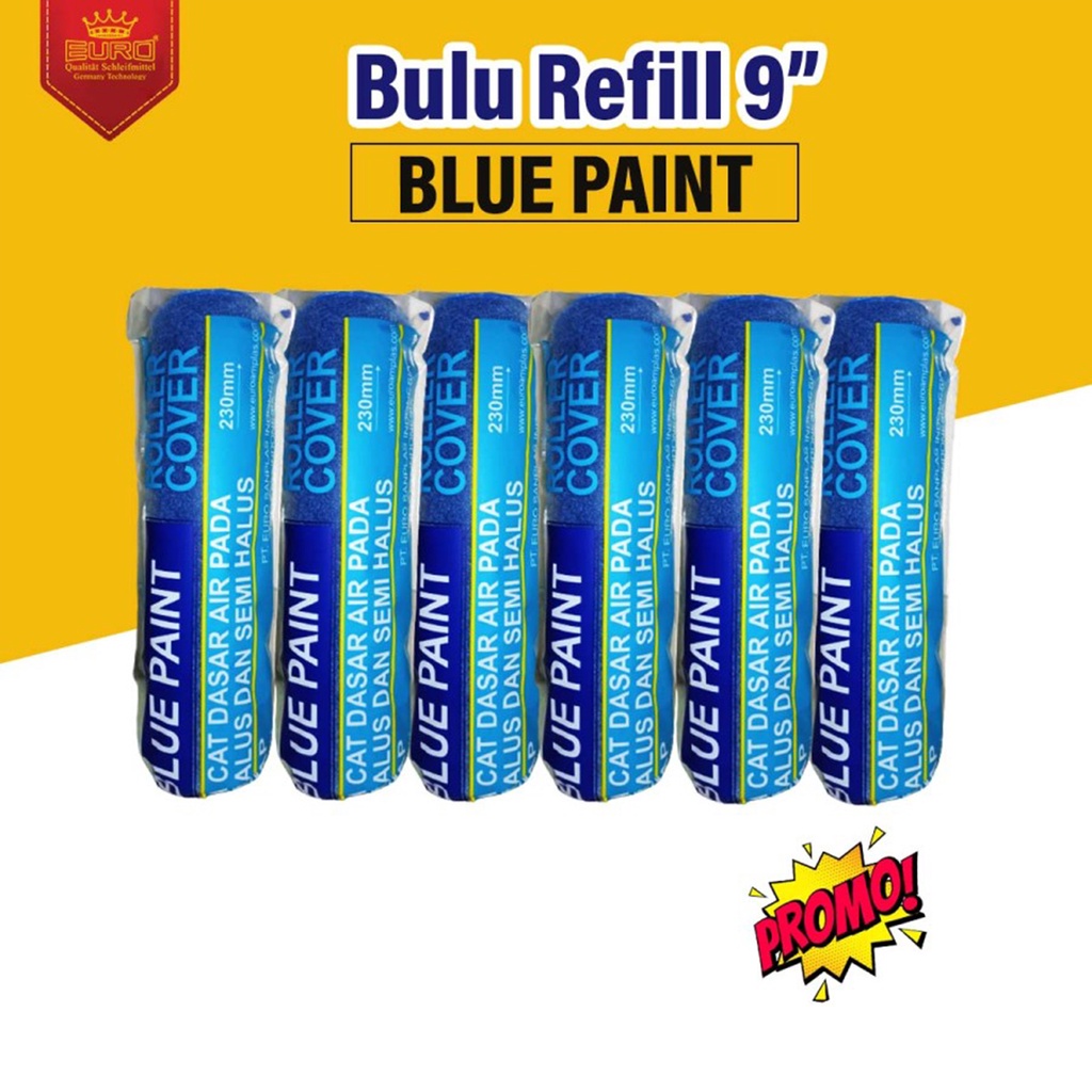 Bulu Kuas Roll Copot Refill Blue Paint Roller 9&quot; Murah / KUAS ROLL MURAH