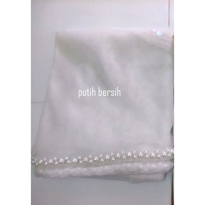 Slayer Pengantin Hijab pengantin veil pengantin Kerudung Pengantin aksesoris pengantin-putih bersih