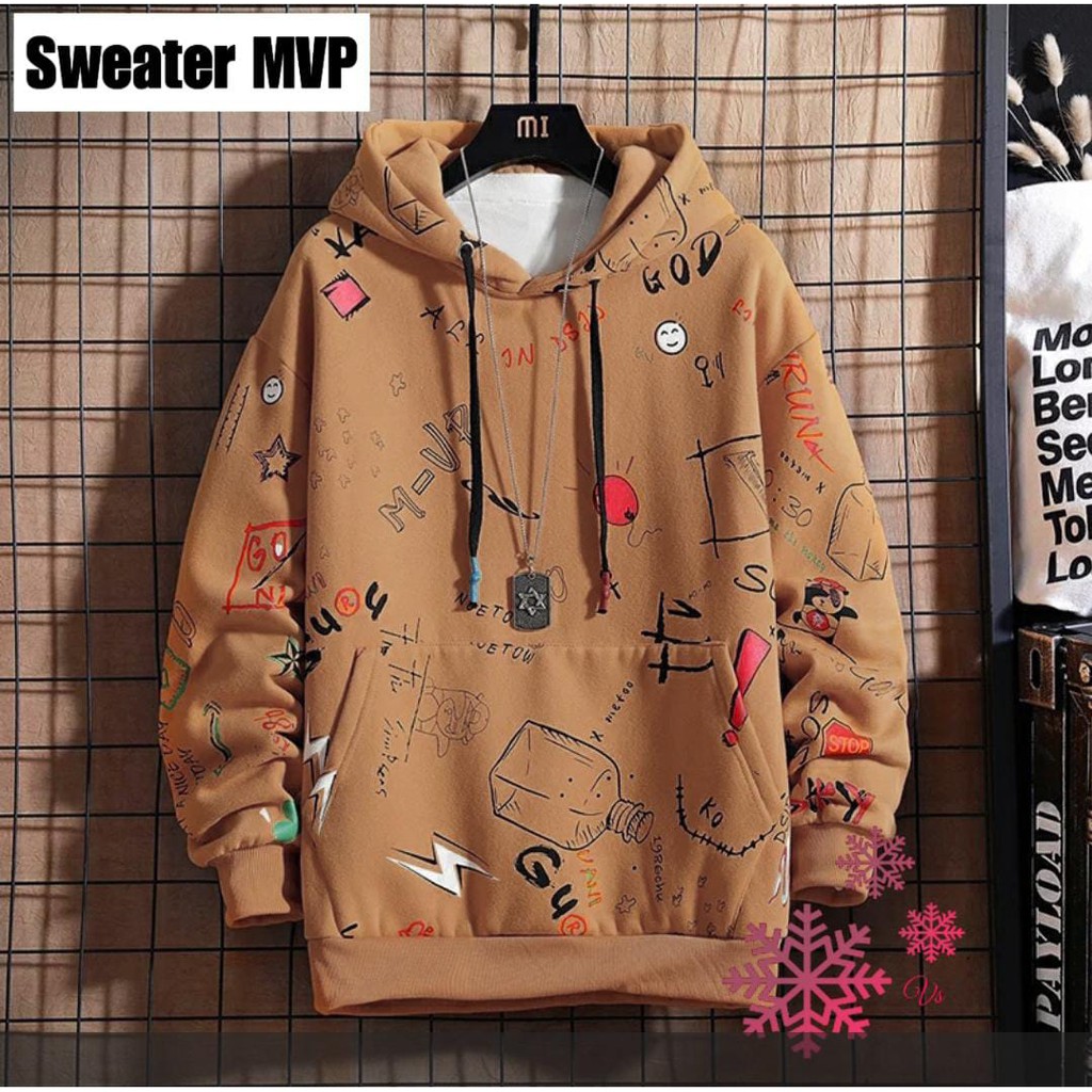 INDOBEST SWEATER HOODIE MVP / SWEATER PRIA WANITA LENGAN PANJANG OVERSIZE