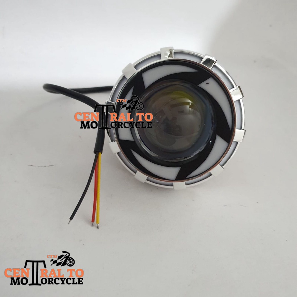 Lampu LED Depan Projie 3.5 Inch Model Bulat Rainbow Lampu Projie Depan