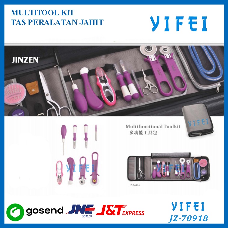 MULTITOOL SEWING KIT/PERALATAN JAHIT PROFESIONAL+TAS / YIFEI-70918