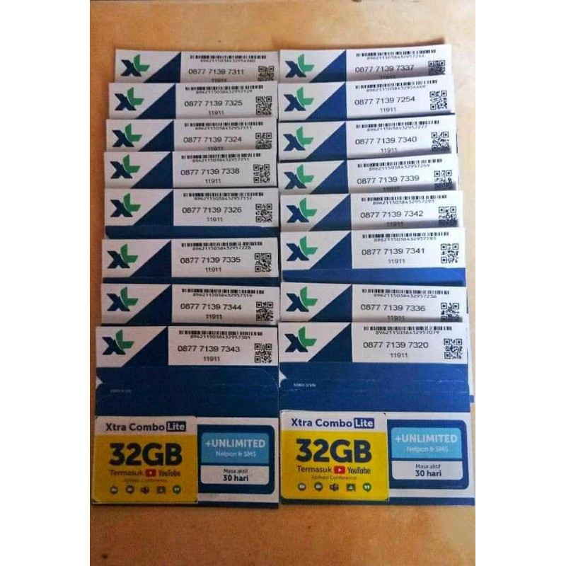 Kartu perdana XL 32gb