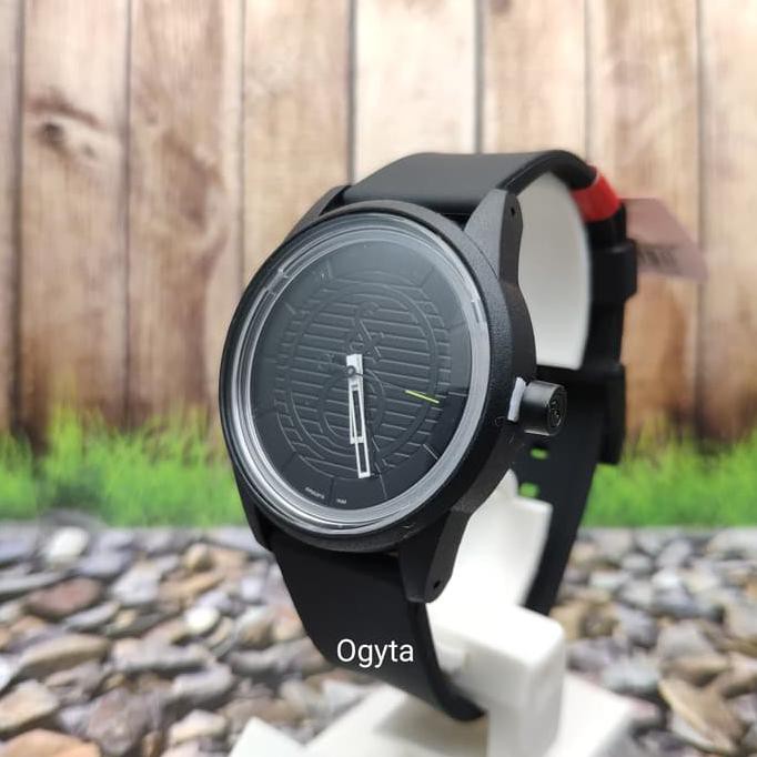 Laris jam tangan pria murah,,> Q&Q QnQ QQ Smile Solar Full Black Hitam RP00J002Y Original STOK