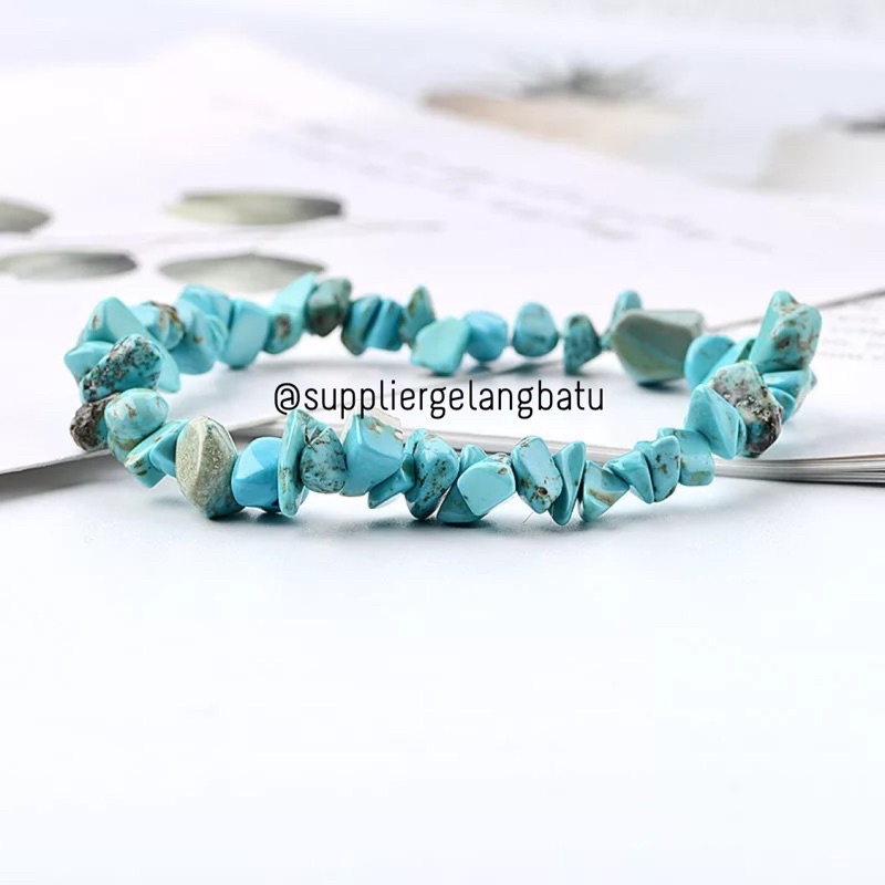 GELANG KERIKIL wanita elastis karet / Stone Bracelet Couple Friend