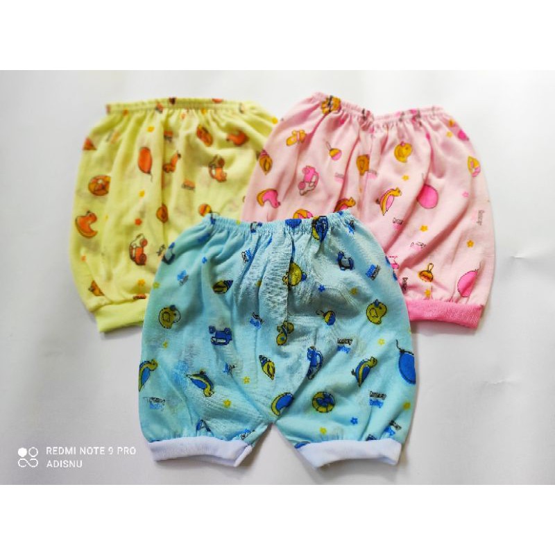 Celana Pendek Bayi Size S Harian Motif Murah (ECER)