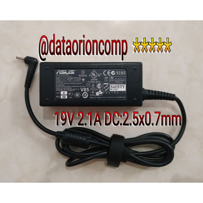 Adaptor Charger Asus 19V 2.1A DC 2.5*0.7mm for Asus Eee PC 1025 1015 1215 1225 X101H 1008HA 1201