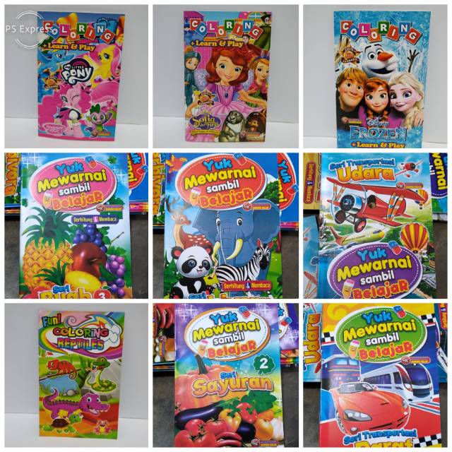 

Buku Mewarnai dan Belajar Anak 12 Halaman