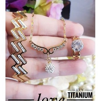 Titanium set perhiasan wanita a21