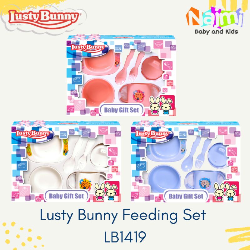 LB1419 Lusty Bunny Baby Feeding Set / Gift Set Perlengkapan Bayi