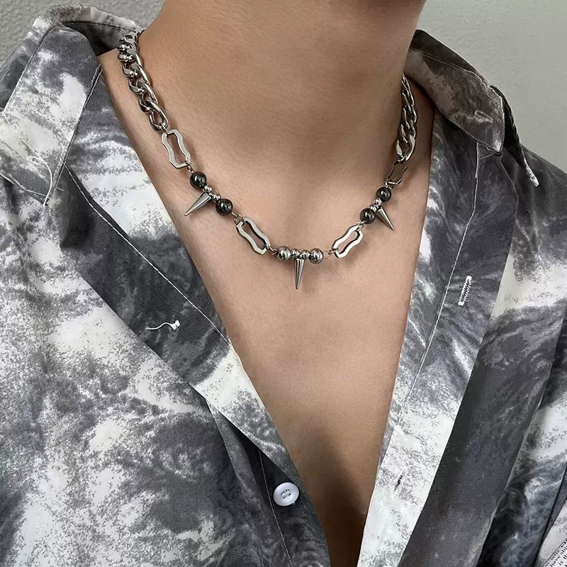 Kalung Choker Rivet Ringan Mewah Ala Punk Untuk Wanita