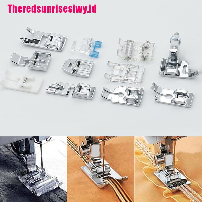 11pcs / Set Presser Foot Multifungsi Untuk Mesin Jahit Domestik