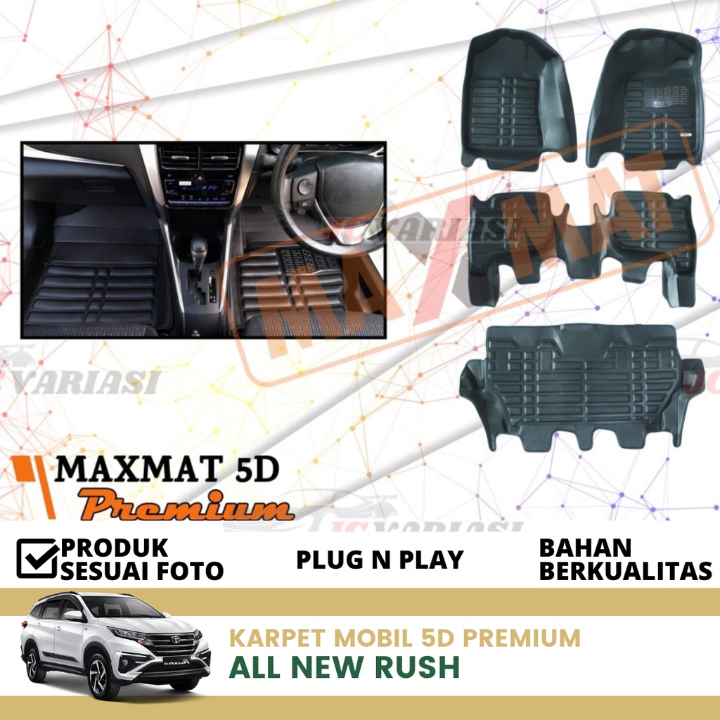 KARPET MOBIL MAXMAT 5D TOYOTA ALL NEW RUSH PREMIUM