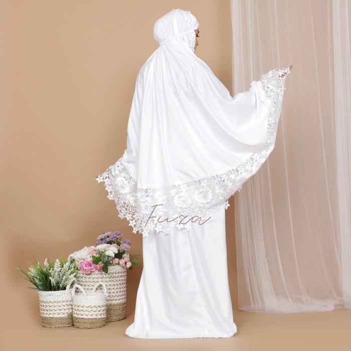 Mukena Dewasa Putih Polos Bordir Mawar Jumbo Murah Mewah Mukena Dewasa