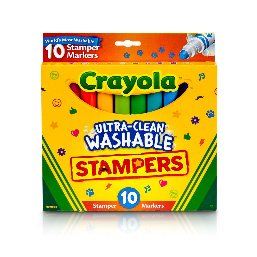 

10Ct - Crayola Ultra Clean Washable Stampers
