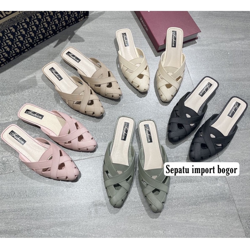 Sandal Flat Jelly ADELLA import / Sandal Karet