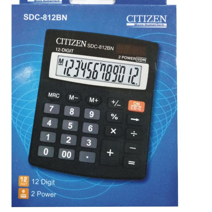 

‍ Kalkulator 12 Digit Angka CITIZEN SDC 812 - Calculator Digital !