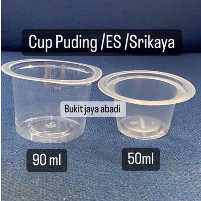 Cup Puding Es 50ml dan 90ML tutup