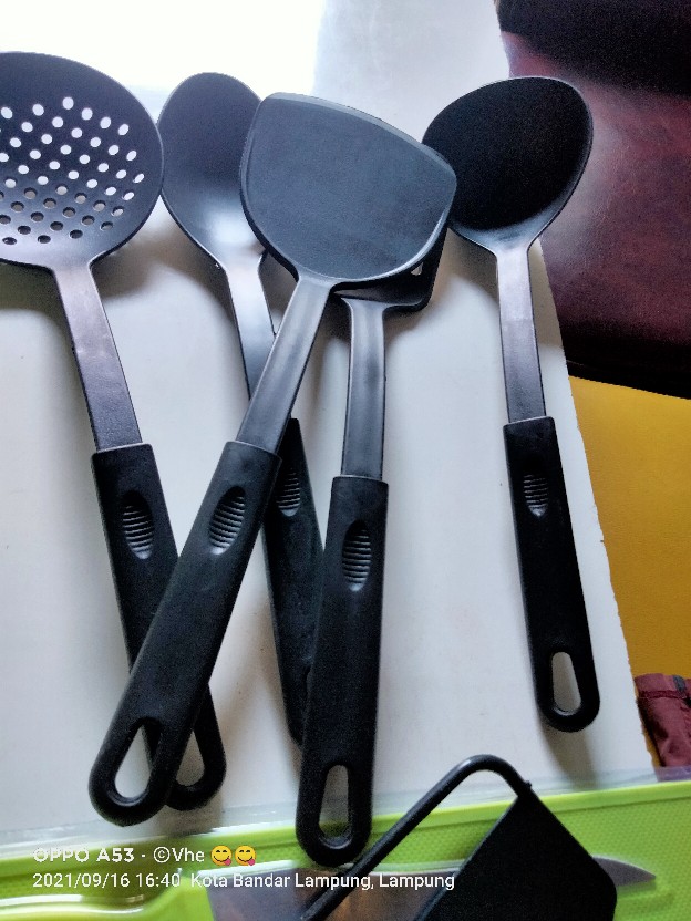 Alat Masak Spatula Set 6 - Black