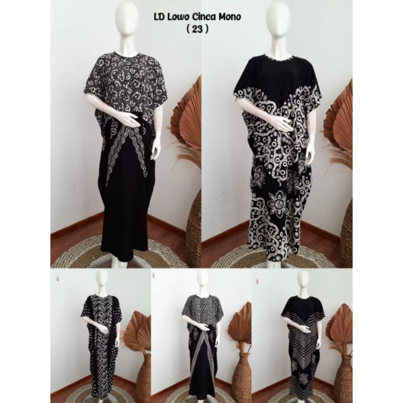 Daster Lowo Cinca Mono | Daster Batik  Modern | Daster Hitam |