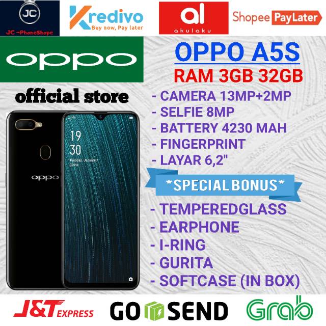 OPPO A5S RAM 3GB 32GB RESMI - BONUS MURAH