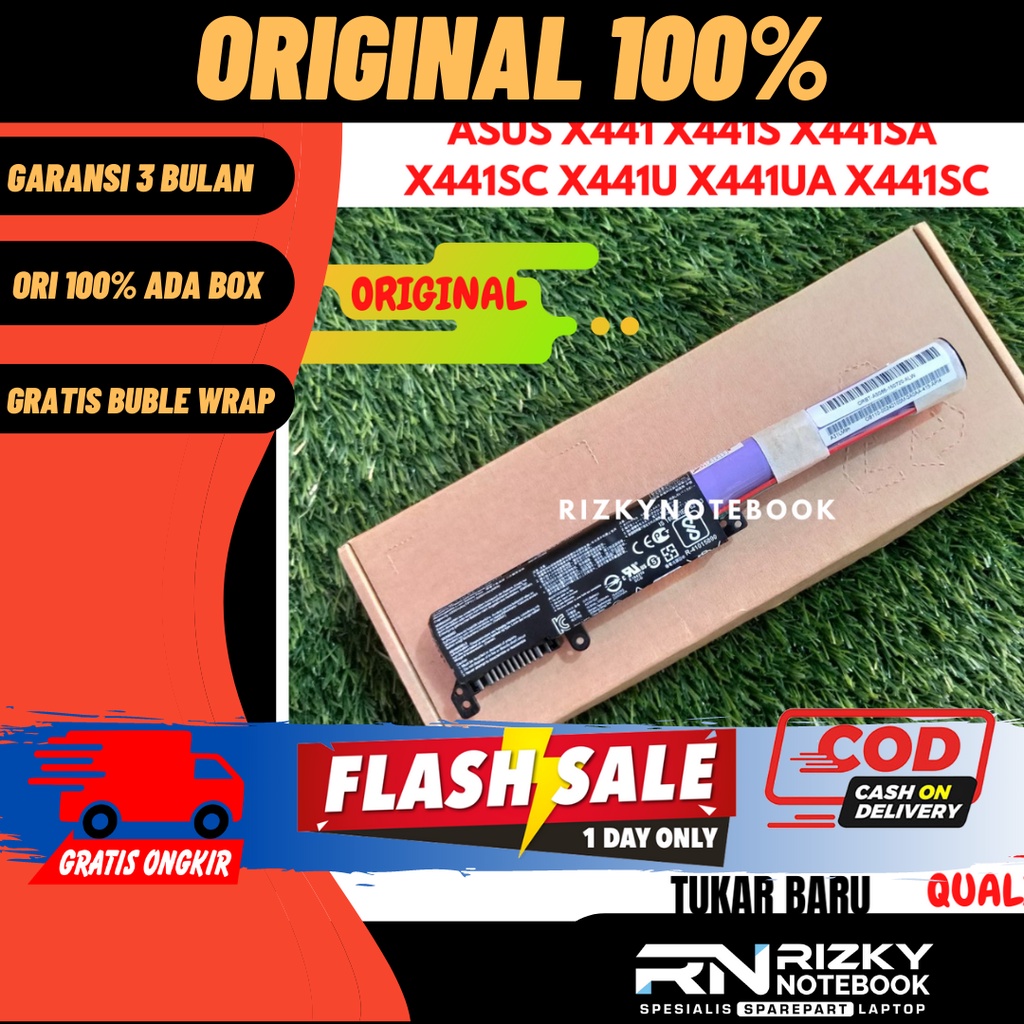 100% ORI !!!  Baterai Laptop ASUS X441u X441n X441m X441b X441s X441 X441b (A31N1537) (3 CELL)