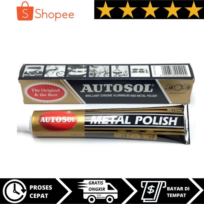 Autosol 50 gr METAL POLES PENGKILAP BESI STAINLESS LOGAM