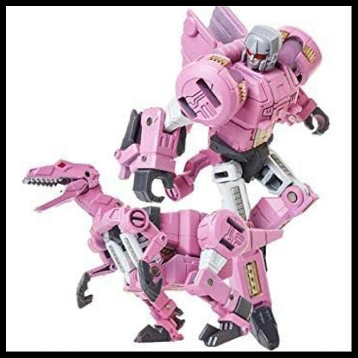 Dino Force Volcanicus Transformers Raptor Pink Robot Damage Box