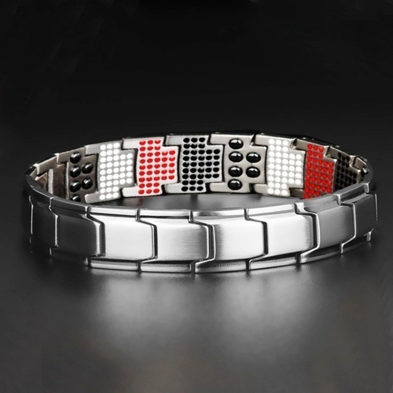 Fashion Pria Wanita Adjustable Gelang Magnetik Kesehatan Energi Terapi Arthritis Stainless Steel Terapi Magnet Gelang