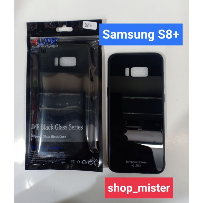 Case Softcase Ume Black Glass Anti Slip Anti Baret Samsung S8+ S8 Plus