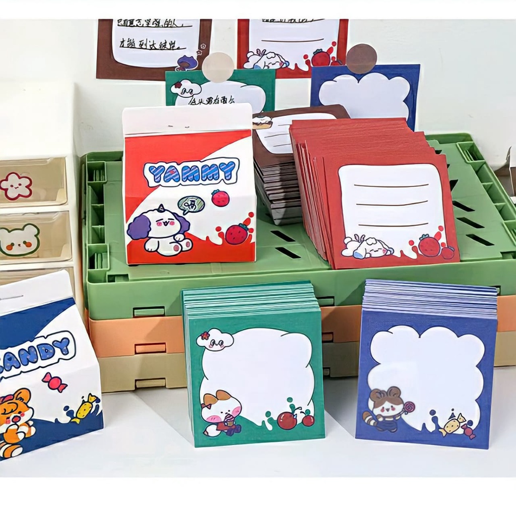 

Sharing Memo Pad Milk/Notes for Journal/Memo Cute