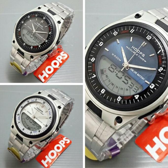 Jam Tangan Pria & Wanita HOOPS Original Dual Time