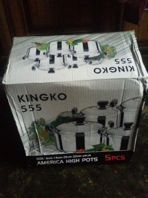 Panci 1 Set 5 Pcs Kingko / Homelux America High Pots + Steamer Stainless Steel