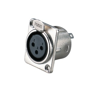 SOKET SASIS BESI FEMALE / CEWE (3 PIN XLR )