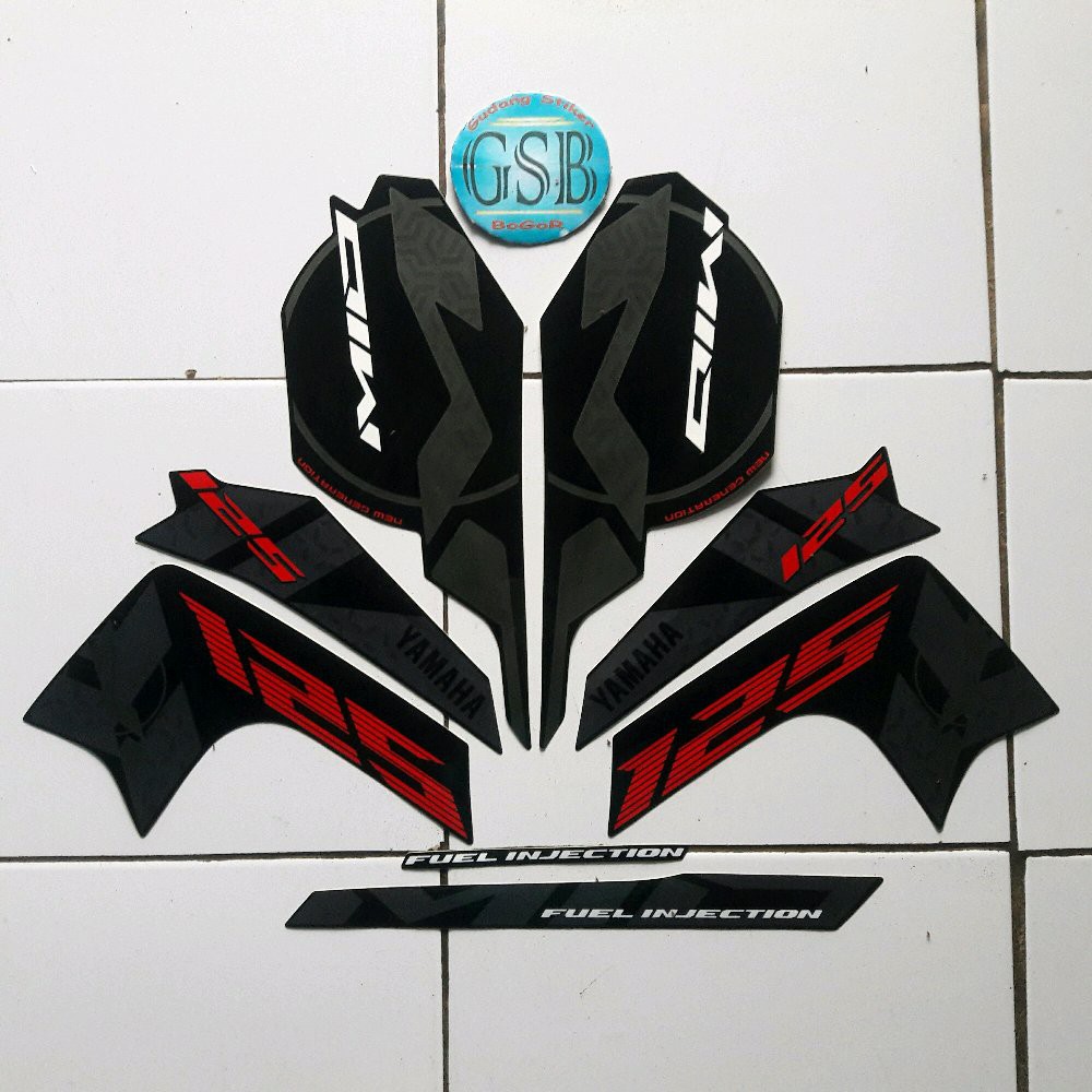 Variasi striping body mio m3 2015 hitam