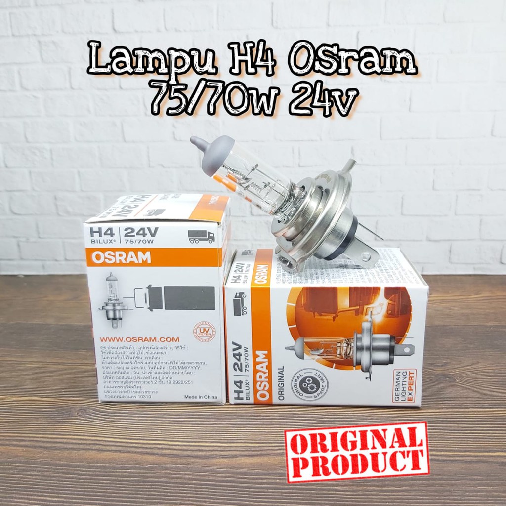 BOHLAM HALOGEN OSRAM / LAMPU OSRAM H4 60/55 100/90 12V ORIGINAL HIGH QUALITY