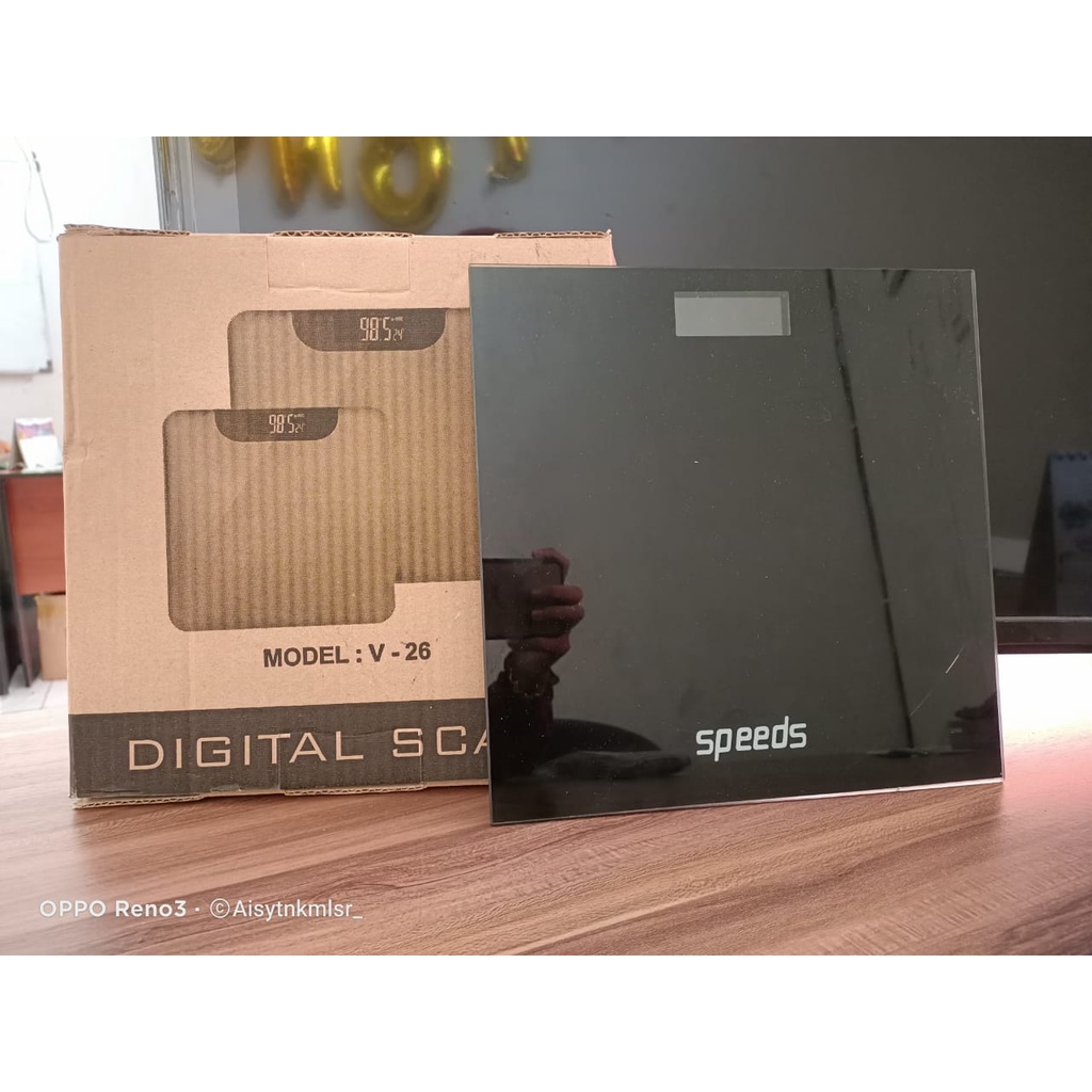 Timbangan Badan Digital SPEEDS impor 180kg scale kaca Lx 040-7