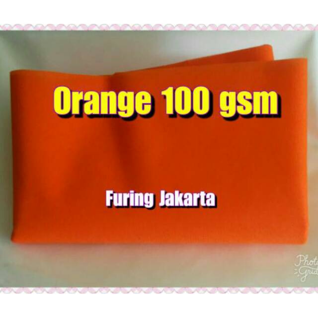 Orange 100 gsm, kain furing,kain spunbond