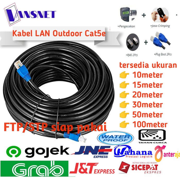 Kabel LAn outdoor cat5e 15meter 15M /STP FTP UTP Cable LAN outdoor