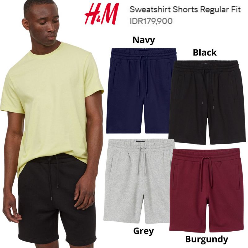 H&amp;M Short Reguler Fit Sweat Pants Original Branded