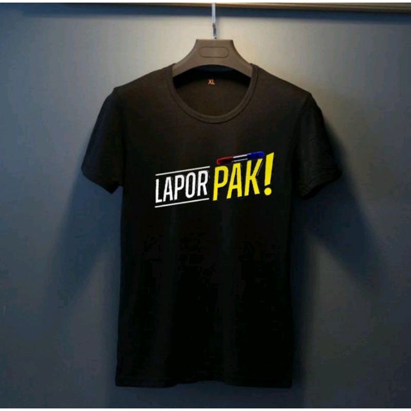 Tshrit Baju Kaos Lapor pak Kaos Pria Wanita