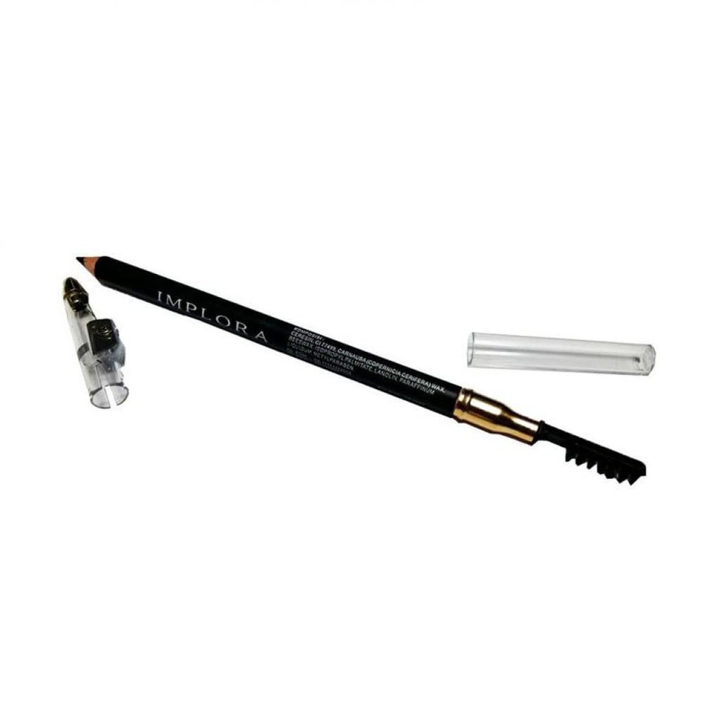 (8 GRAM) Pensil Alis Original / Eyebrow Implora 2 in 1 (Pensil Alis + Sikat + Serutan / Rautan) BPOM