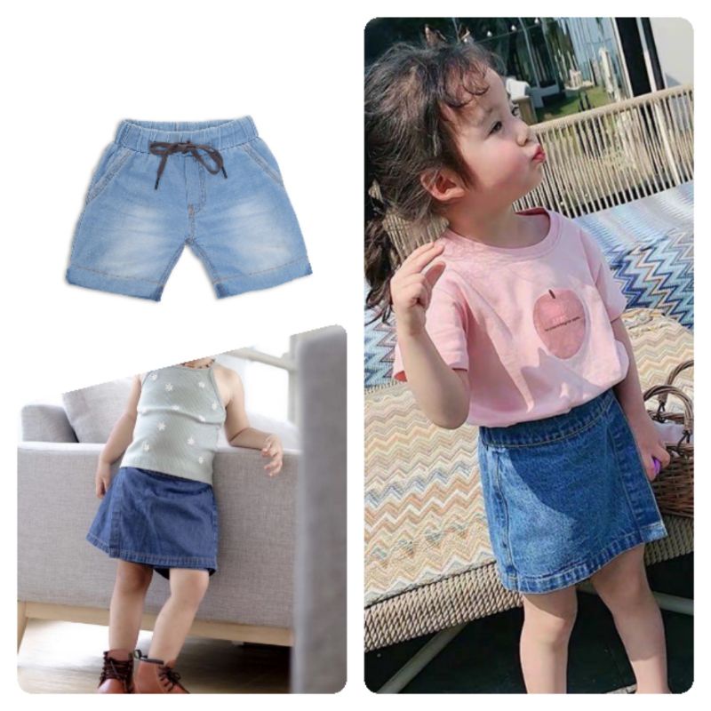 Celana pendek jeans anak SNI || celana pendek oshkosh  & Rocela rok