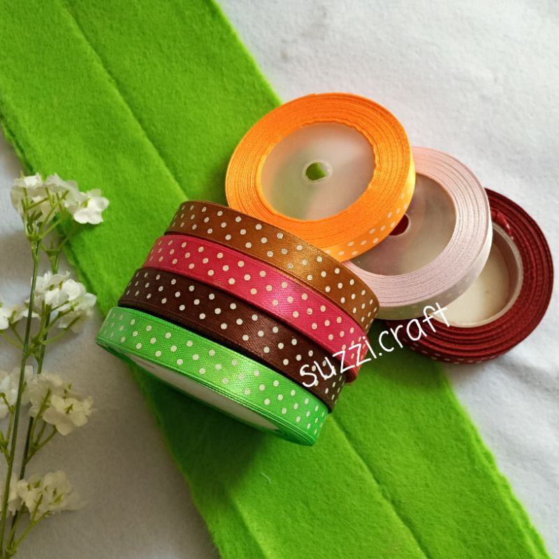 Pita Satin Polka 15mm (per roll) {suzzi.craft}