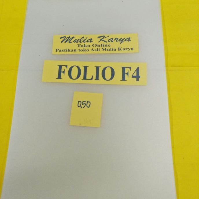 

Plastik F4 Jilid Mika Kaku Bening Doff Dove 0.50