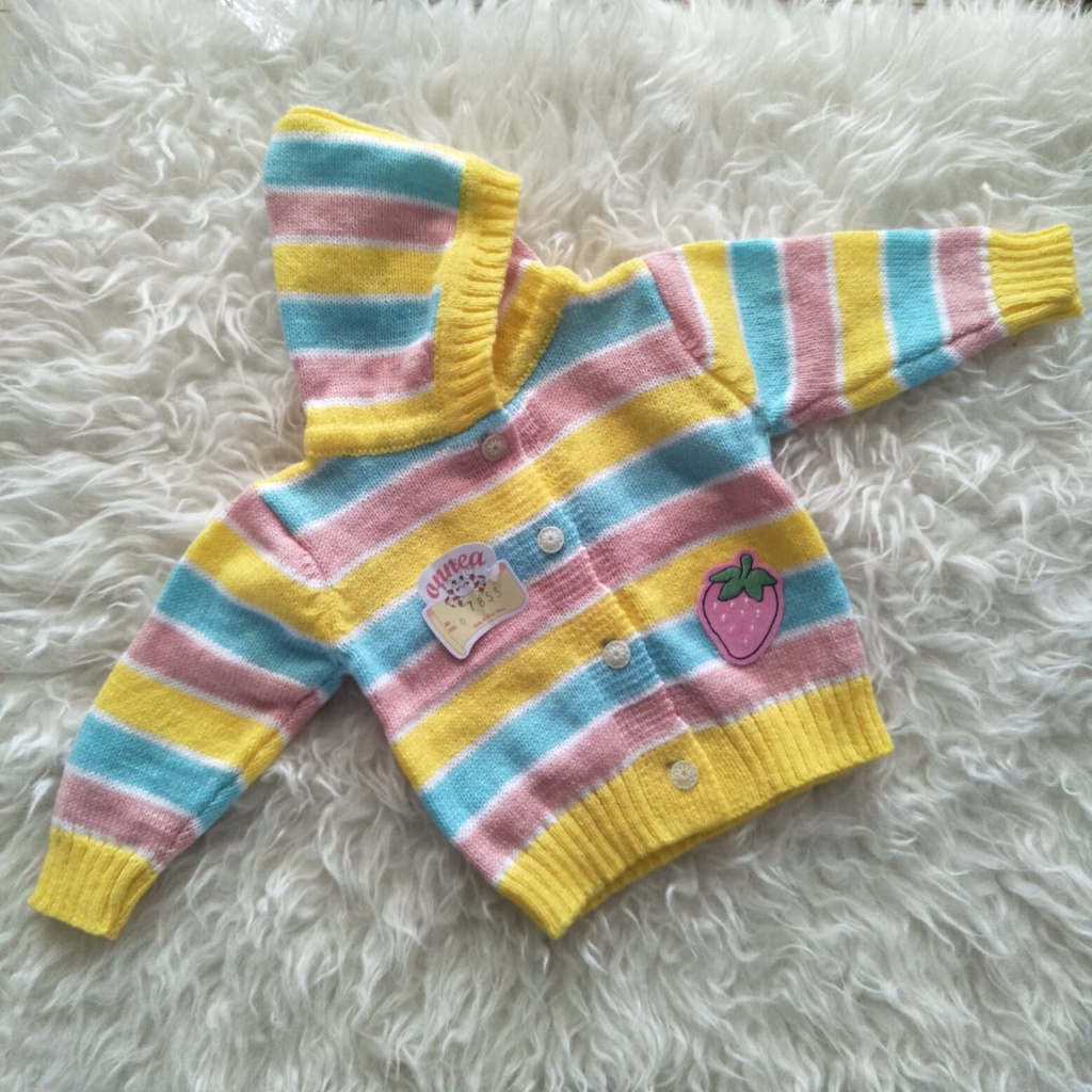 Jaket Bayi Rajut Onnea Warna Topi Laki Perempuan-23